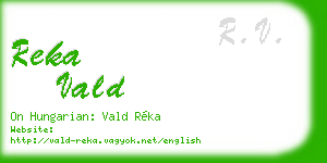 reka vald business card